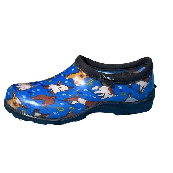 Sloggers Women’s Slip-On Garden Rain Shoes with Baby Goat Print Size 6 EUC - Picture 2 of 14